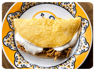 Tapioca de Frango Desfiado